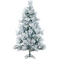 Almo Fulfillment Services Llc Fraser Hill Farm Artificial Christmas Tree - 6.5 Ft. Flocked Snowy Pine - Clear LED String Lighting FFSN065-5SN